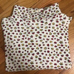floral cotton turtleneck